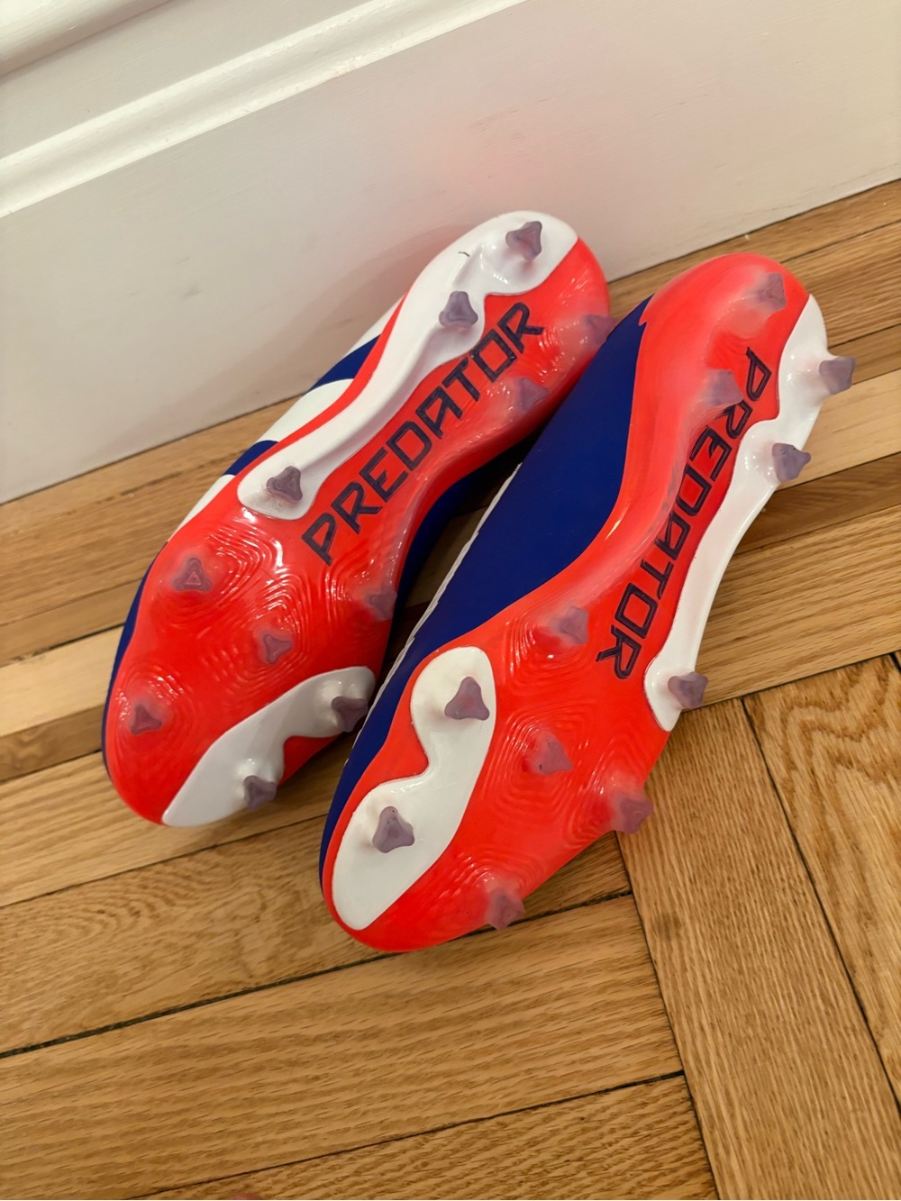 Adidas Predator Elite LL FG Laceless Soccer cleats - Blue/Orange - Picture 6 of 7